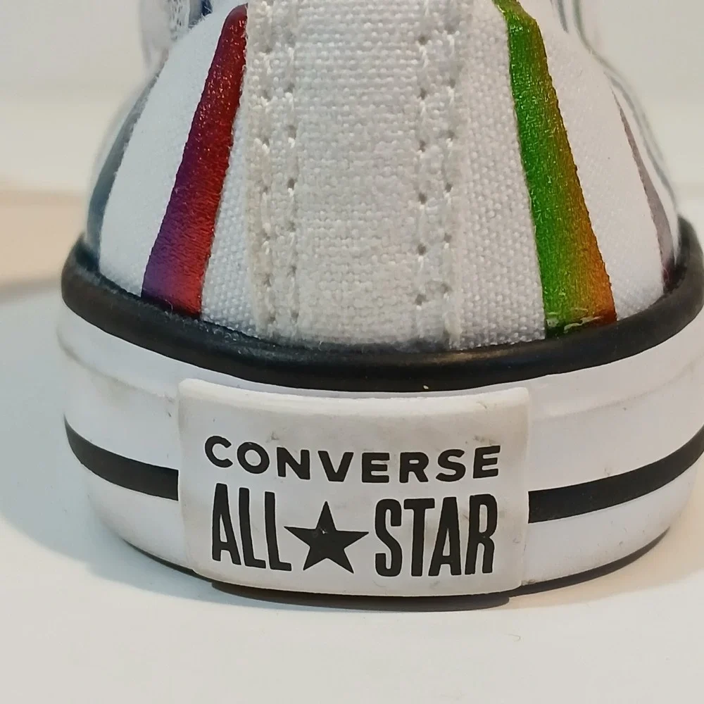 Converse Girls‎ Sneakers Infant Size 6 High Top Rainbow Stripe Kidcore 767603F